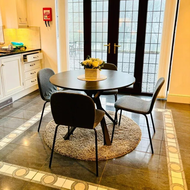 Shared living space inside Little Ash Farm